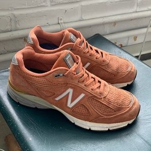 New Balance 990 v4 in orange sunburst